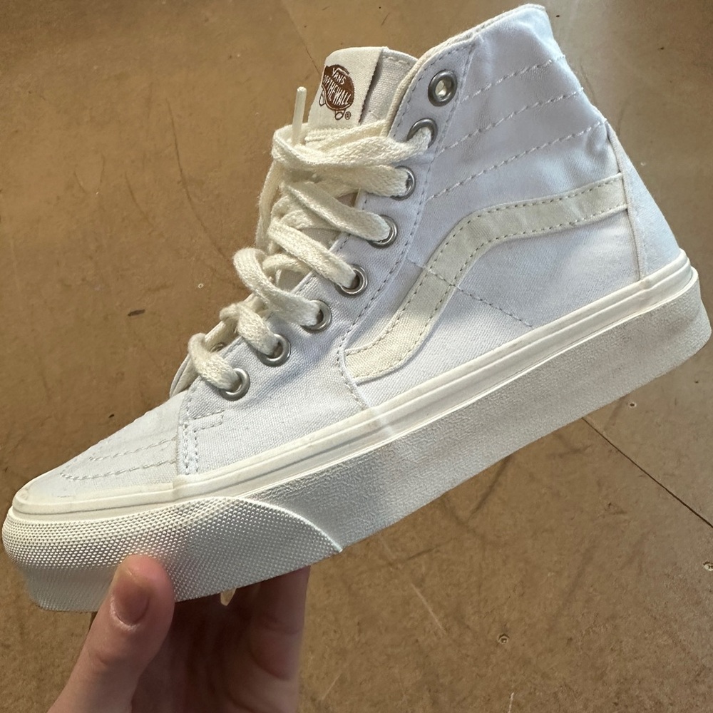 Canvas Sk8-Hi Tapered Vans 6.5 - Light Blue Off White